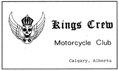 kings mc crew motorcycle club courtesy card